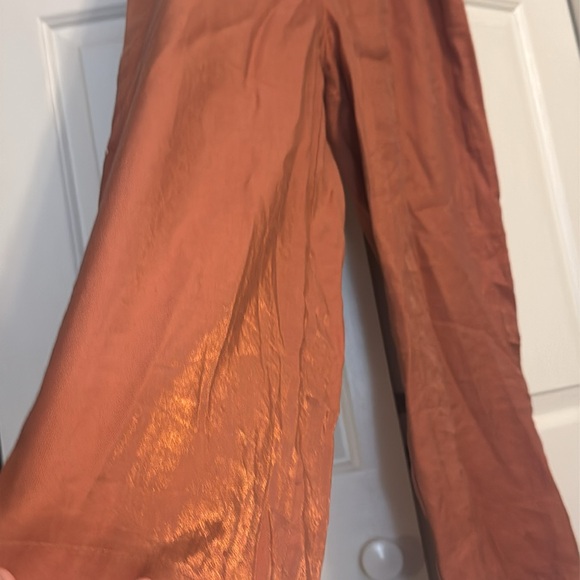 by swan paris Pants - BY SWAN PARIS Orange Pant with Gold Sheen throughout that is simply divine